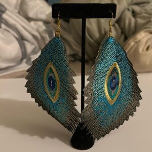 Peacock fancy Halloween earrings